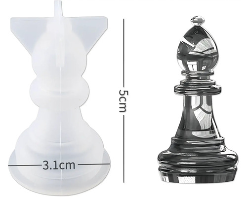 Form für Schachfigur Läufer mit Maßangaben