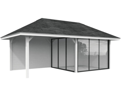 Pavillon Palmako Bianca Slide 16,6 m² Set 205 588 x 300 cm weiß
