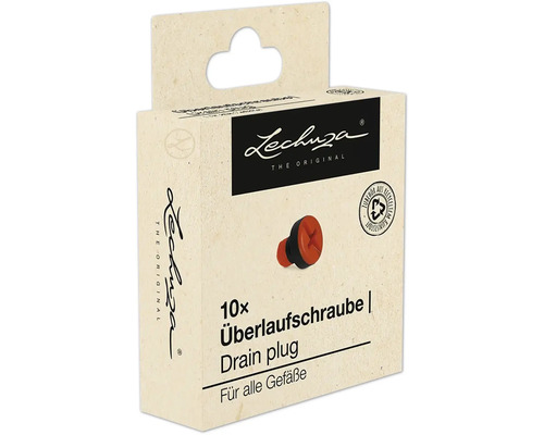 Packung mit zehn Ablaufstopfen für alle Gefäße der Marke Lechuza