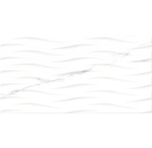 Weiße Wandfliese mit Wellenstruktur