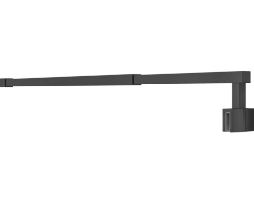form&style Stabilisationsbügel MODENA eckig 730 - 1200 mm ausziehbar schwarz matt Schwenkarm für Duschkabine