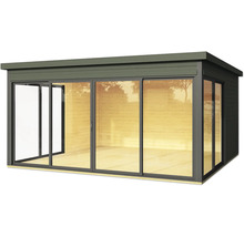 Gartenhaus mit Schiebetüren und Flachdach