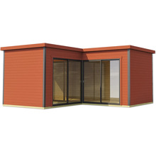 Modernes Gartenhaus mit Schiebetüren