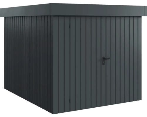Gerätehaus Hörmann EcoStar Euroline Flachdach, Doppeltür 237 x 278 cm anthrazit Metall Gerätehaus zur Aufbewahrung von Gartengeräten