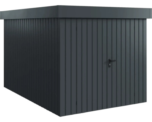 Gerätehaus Hörmann EcoStar Euroline Flachdach, Doppeltür 237 x 325 cm anthrazit Geräteschuppen mit Tür und Griff