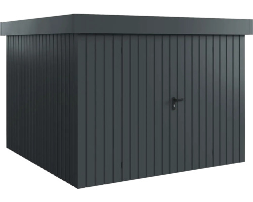 Gerätehaus Hörmann EcoStar Euroline Flachdach, Doppeltür 285 x 278 cm anthrazit Geräteschuppen aus Metall mit Tür