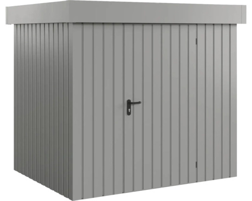 Gartenhaus Hörmann EcoStar Euroline Flachdach, Einzeltür 237 x 181 cm graualuminium