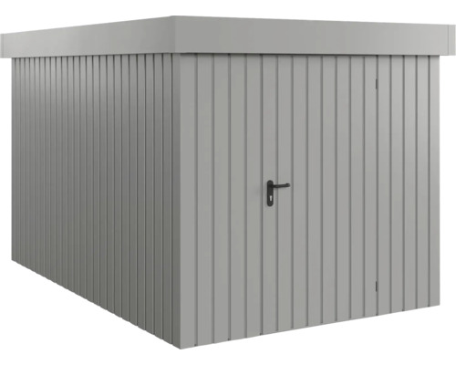 Gerätehaus Hörmann EcoStar Euroline Flachdach, Einzeltür 237 x 325 cm grau Metall Gerätehaus mit Tür und Griff