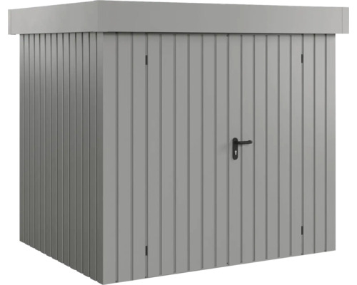 Gartenhaus Hörmann EcoStar Euroline Flachdach, Doppeltür 237 x 181 cm graualuminium