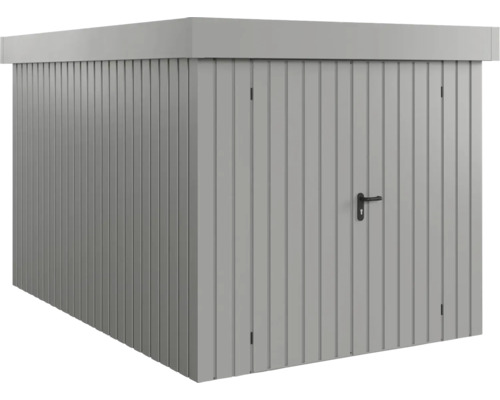 Gerätehaus Hörmann EcoStar Euroline Flachdach, Doppeltür 237 x 325 cm grau Metallgerätehaus mit Tür und Griff