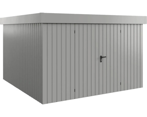 Gerätehaus Hörmann EcoStar Euroline Flachdach, Doppeltür 333 x 325 cm grau Metall Gerätehaus mit Doppeltür für den Garten