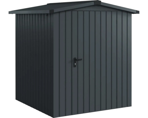 Gerätehaus Hörmann EcoStar Euroline Satteldach, Einzeltür 189 x 181 cm anthrazit Metall Geräteschuppen mit Tür und Giebeldach