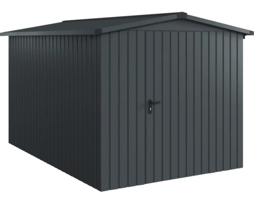 Gerätehaus Hörmann EcoStar Euroline Satteldach, Einzeltür 237 x 325 cm anthrazit Metall Gerätehaus mit Tür