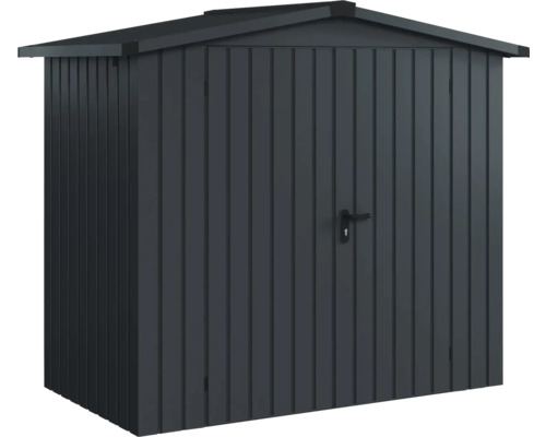 Gerätehaus Hörmann EcoStar Euroline Satteldach, Doppeltür 237 x 134 cm anthrazit Metall Gerätehaus mit Tür