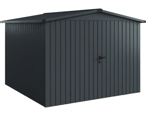 Gerätehaus Hörmann EcoStar Euroline Satteldach, Doppeltür 285 x 278 cm anthrazit Metall Gerätehaus mit Satteldach