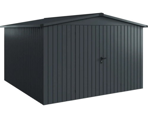 Gerätehaus Hörmann EcoStar Euroline Satteldach, Doppeltür 333 x 325 cm anthrazit Metall Gerätehaus mit Pultdach zur Aufbewahrung von Gartengeräten und Werkzeugen