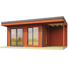 Gartenhaus mit Doppeltür und Terrasse