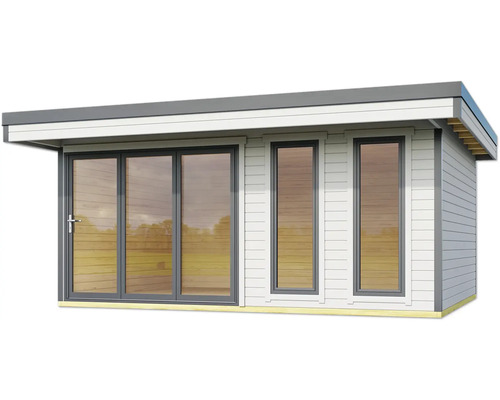 Gartenhaus mit Schiebetür und Fenstern