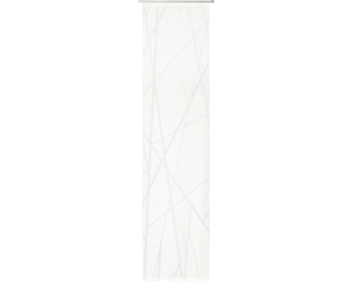 Schiebegardine nach Maß Beam weiß 60 cm breit Weiße Rollgardine mit geometrischem Muster für Fenster