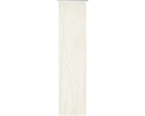 Schiebegardine nach Maß Beam creme 60 cm breit Rollostoff mit geometrischem Muster