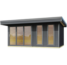 Gartenhaus mit Fenstern und Tür