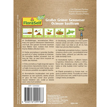 FloraSelf Großer Grüner Genoveser Ocimum basilicum Saatgutpackung