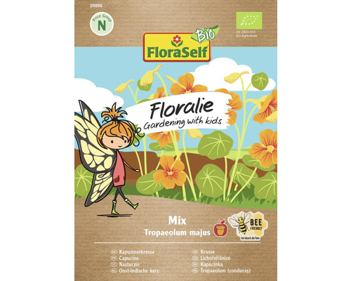 Kapuzinerkresse Rank-Mix Floraself Floralie & Flo Samenfestes Saatgut Blumensamen FloraSelf Floralie Kapuzinerkresse Samenpackung