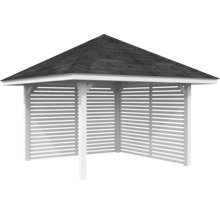 Gartenpavillon mit Dach und Lamellenwänden