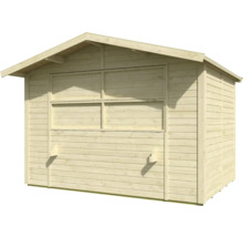 Marktstand weka Mori 5 inkl. Fußboden 319 x 250 cm natur