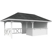 Pavillon mit Dach und Bar aus Holz