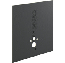 Bauplatte mit vorgefertigten Aussparungen für Sanitärinstallationen