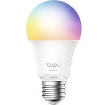 Smarte Lampe mit verschiedenen Farben und Tapo Logo