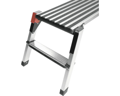 Aluminium Tritt mit Anti-Rutsch-Belag