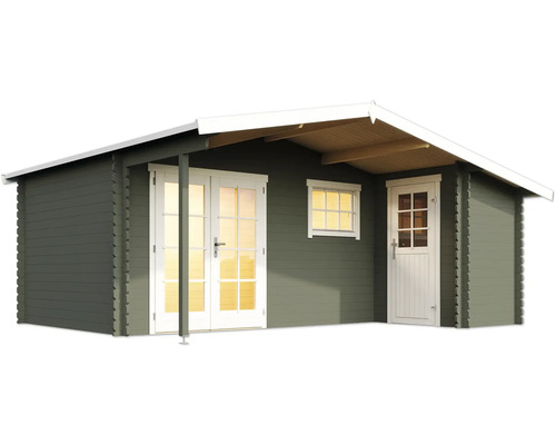 Gartenhaus mit Doppeltür, Einzeltür und Fenster