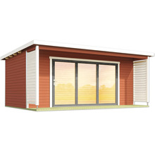 Holzgartenhaus mit Schiebetür