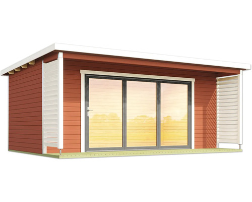 Holzgartenhaus mit Schiebetür