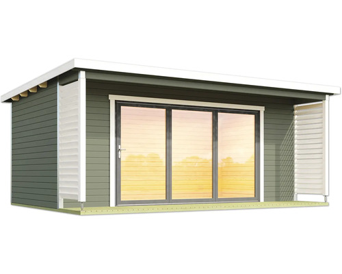 Gartenhaus mit Schiebetüranlage