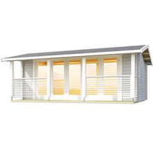 Holzgartenhaus mit Veranda und Doppeltür