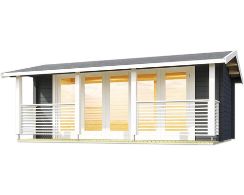 Holzgartenhaus mit Veranda und Doppeltür