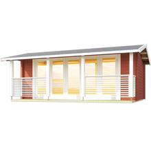 Gartenhaus mit Terrasse und großen Fenstern