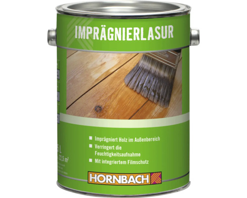 HORNBACH Imprägnierlasur - schütz vor Pilzbefall und Anstrichbläue - farblos 2,5 l