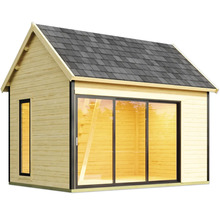 Holzgartenhaus mit Schiebetür und Satteldach