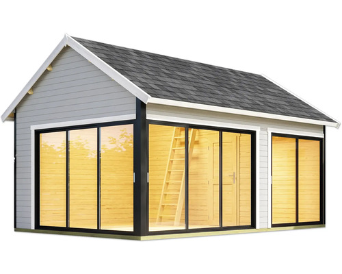 Gartenhaus mit Schiebetüren und Satteldach