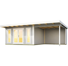 Gartenhaus mit überdachter Terrasse aus Holz