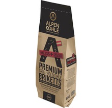 Packung Premium Grill Holzkohle Briketts mit Alpen Kohle Logo