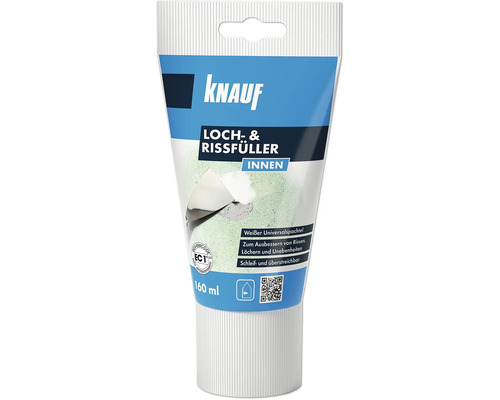 Knauf Loch- und Rissfüller Innen Universalspachtelmasse weiß 160 ml Knauf Loch- und Rissfüller für den Innenbereich, 160 Milliliter Tube