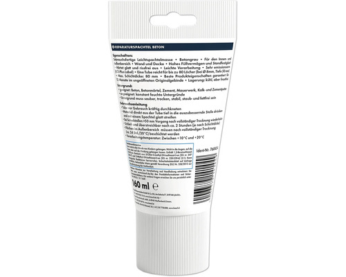Tube Reparaturspachtel Beton, 160 ml