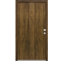 Holztür mit Beschlägen