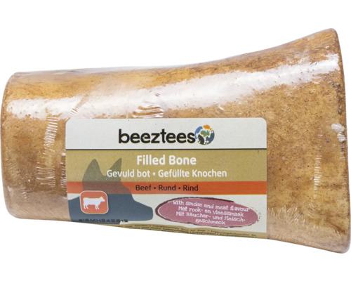 Beeztees gefüllter Rinderknochen für Hunde, verpackt