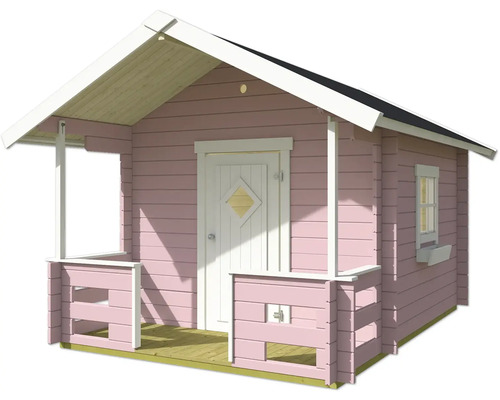 Holzspielhaus mit Veranda und Tür